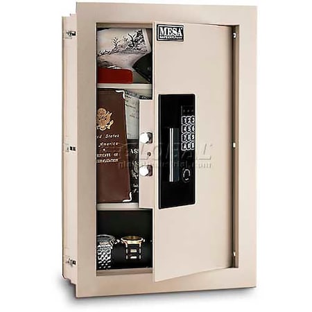 Mesa Safe Residential Safes Expandable Depth Wall Safe, 15W x 3-1/4-6D x 22-1/8H MAWS2113E